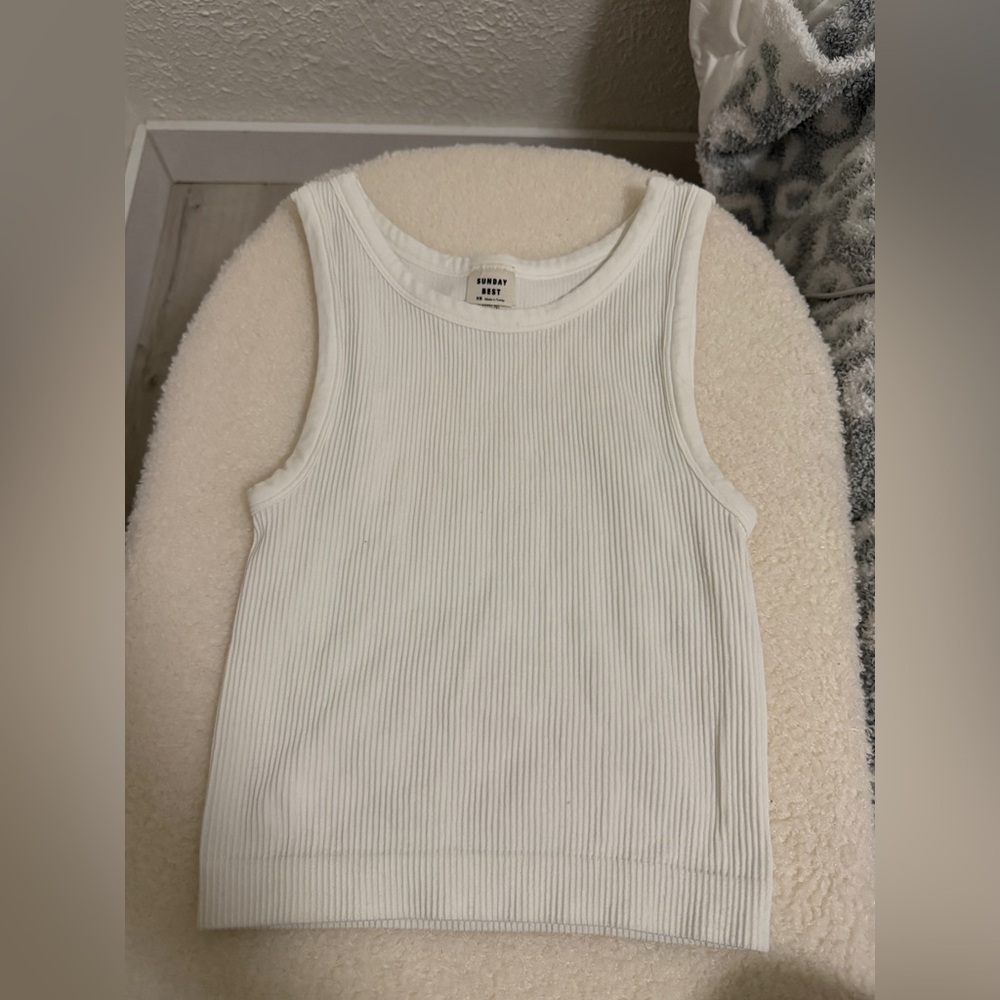 Sunday Best tank | white